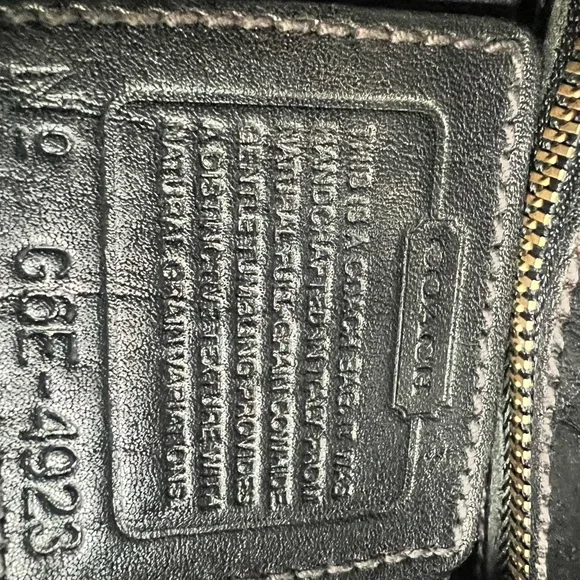 Coach Sonoma Black Pebbled Leather Drawstring Bag-Vintage - Picture 4 of 10